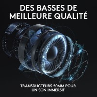 LOGITECH G635 - CASQUE GAMING SANS FIL/ FILAIRE - 2,4GHZ - JACK 3.5 - USB-C - RGB - SURROUND -BLACK thumbnail 4