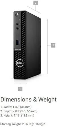 DELL OPTIPLEX 3090 MFF - VT16V - Intel i5-10505 4,60 GHz  - 8 Gb  - 256 Gb SSD -  Windows 11 Pro - 