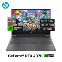 HP VICTUS 16-S1023DX - RYZEN 7 8845HS - 16GB - 512GB SSD - 16" FHD - GEFORCE RTX 4070 8GB - WIN11
