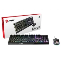 MSI VIGOR GK30 COMBO LIGHT RGB - PACK CLAVIER AZERTY - SOURIS CLUTCH GM11 - GAMING PLEINE - FILAIRE