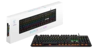 MSI FORGE GK300 - MECHANICAL KEYBOARD - BLUE SWITCHES - RGB - ERGONOMIC - ANTI-GHOSTING - BLACK