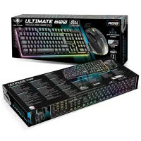 SPIRIT OF GAMER XPERT MK600 Pack Clavier Souris sans Fil Gamer  Rechargeable RGB - Noir - Blanc