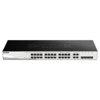 D-LINK DGS-1210-28 - SWITCH 28 PORTS GIGABIT - MANAGEABLE SMART - VLAN - QoS - RACKABLE - 56 GBPS