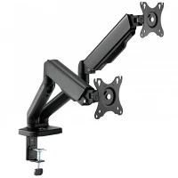 VORTEX VRX46-C024E - SUPPORT DOUBLE ÉCRAN - 17" À 32" -2 x 9KG -FIXATION BUREAU -VESA 75/100 - BLACK