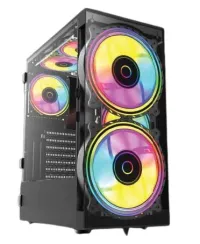 VORTEX TORNADO - BOÎTIER MOYEN TOUR ATX - VERRE TREMPÉ - SUPPORT 360 MM - AIRFLOW OPTIMISÉ - BLACK