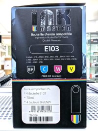 INK MASTER PACK BOUTEILLE D'ANCRE COMPATIBLE EPSON E103 - 4 COULEURS - BK -C -M -Y - 70 ml thumbnail 4