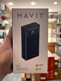 HAVIT PB56 - BATTERIE EXTERNE POWER BANK 40000mAh - HAUTE CAPACITÉ - AFFICHAGE LED - NOIR