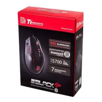 Tt eSPORTS by Thermaltake Black FP - SOURIS FILAIRE POUR GAMER - 7 BOUTONS- CAPTEUR D'EMPREINTE