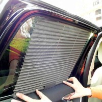 Rideau pare-soleil rétractable pour vitres de voiture 4Pcs  واقي الشمس في السيارة