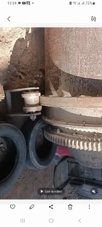 Foure rotatif 1ton poure la fonte 