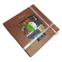 Boite carrée de datte mixte Dali/Jouhart/Zwin/Kermouss/Kaci 900 Gr