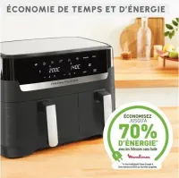 Friteuse Sans Huile AIR FRYER Easy Fry & Grill Dual 8 programmes - 2 bacs 8.3L