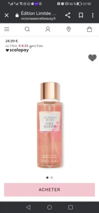 Brume et crèmes Victoria's secret 