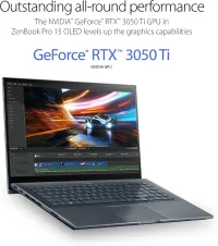 LAPTOP ASUS ZENBOOK PRO 15 UM535|RYZEN 7 5800H /16GB / 512SSD / 4GB NVIDIA RTX 3050TI / 15.6'' OLED
