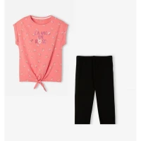 Verbaudet Ensemble Fille T-Shirt et Leggings mi- mollets - Oeko-Tex®