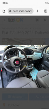 voitures-fiat-500-2024-dolcevita-cheraga-alger-algerie