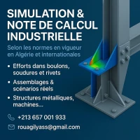 Simulation Note Calcul Conception des Systèmes Industrielle en Sous-Traitance / Freelance SOLIDWORKS