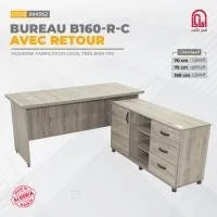 Bureau B160-R-C AVEC RETOUR ET CAISSON