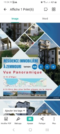 Vente Appartement F2 Boumerdès Zemmouri