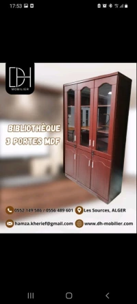bibliothèque 3portes MDF
