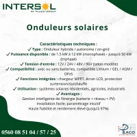 ONDULEURS SOLAIRES DISPONIBLE, HYBRIDE/ONGRID/OFFGRID 