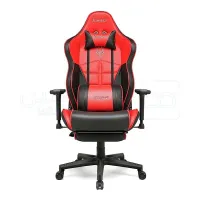  KIROGI SIÉGE GAMING 2076 XL - ACCOUDOIR 5D - REPOSE-PIEDS - ROTATION À 360 - ERGONOMIQUE - ROUGE