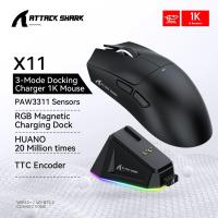 لوحة-المفاتيح-الفأرة-attack-shark-x11-souris-filaire-sans-fil-bluetooth-5-boutons-22000-dpi-1khz-rgb-black-القبة-الجزائر