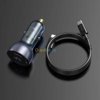Baseus Digital Display Dual Mini Chargeur De Voiture Affichage Numérique Particulier PPS - QC 65w
