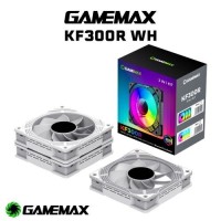 تبريد-gamemax-kf300-kit-3-ventilateurs-gaming-120mm-argb-pwm-reverse-fan-silencieux-white-القبة-الجزائر