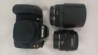 Canon 80D + obdjectifs 24mm f2.8 et sigma 55-200mm + deux batteries 