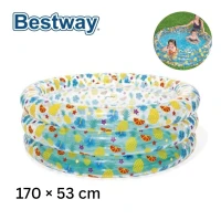Piscine Ronde Gonflable De 3 Anneaux Pour Enfants 170 x 53 cm Bestway - مسبح للاطفال