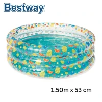 Piscine Ronde Gonflable Bestway Avec 3 Anneaux pour enfants - 150 x 53 cm 