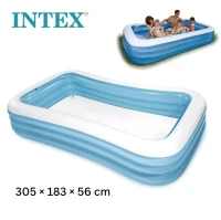 Piscine Rectangulaire Gonflable 3.05m x1.83m x 56cm Familiale Pour Enfants Intex - مسبح