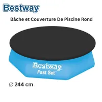 Bâche et Couverture De Piscine Rond Hors-sol 244Cm 4 saisons Bestway - غطاء مسبح 