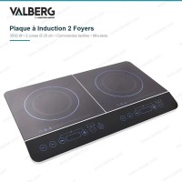 Plaque à Induction Posable 2 Foyers 3500 W VALBERG VAL-IND2F