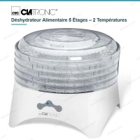 Déshydrateur Alimentaire 5 Étages 300 W 2 Températures CLATRONIC DR 3525