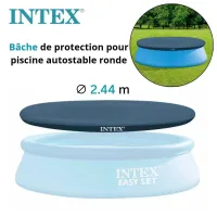 Bâche et Couverture De Protection pour Piscine Autostable Ronde 2.44m - INTEX