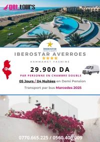 VOYAGE ORGANISE TUNISIE **** IBERROSTAR AVVEROES ****  Par bus **** 
