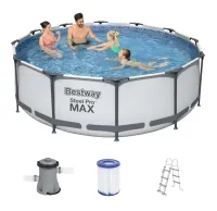 Piscine Bestway 56416  Steel Pro -pompe et filtre 366*76 cm