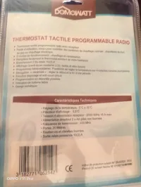 Thermostat tactile programmable radio 