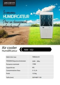 humidieficateur ARCODYM Capacity 70 litres 3000 waat thumbnail 2