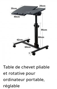 accessoires-de-bureaux-table-chevet-pliable-rotative-ouled-fayet-alger-algerie