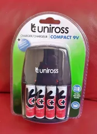 Kit complet pile rechargeable AA+Chargeur des pile AA et AAA et 9v
