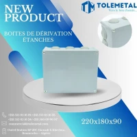 BOITES DE DERIVATION  ETANCHES TYPE TM 220x180x90mm