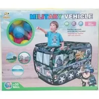 tente de jeu pour enfant véhicule militaire + 50 ball