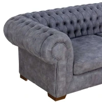 Salon Chesterfield L Gris