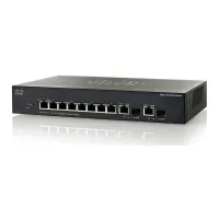 SWITCH CISCO SG300-10 AVEC 8 PORTS GIGA 10/100/1000 ports, 2 combo mini-GBIC ports