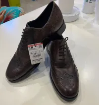 Chaussure Homme Britannique En Cuir Perforé - Marron