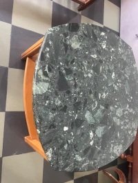 Table basse en hêtre et marbre