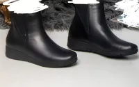 Demi boot en cuir